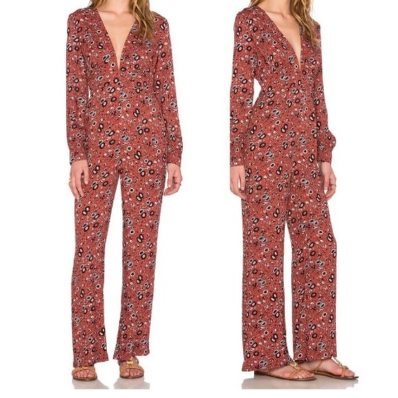 Free People Floral jumpsuit 💢Host Pick!💢 - Picture 6 of 9